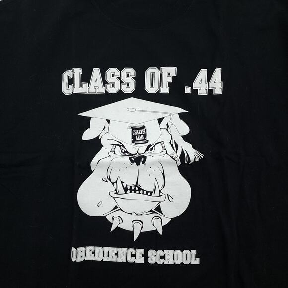 Obedience School Men’s Round Neck Class of .44 Gildan Black T Shirt Size 2XL - Picture 2 of 6